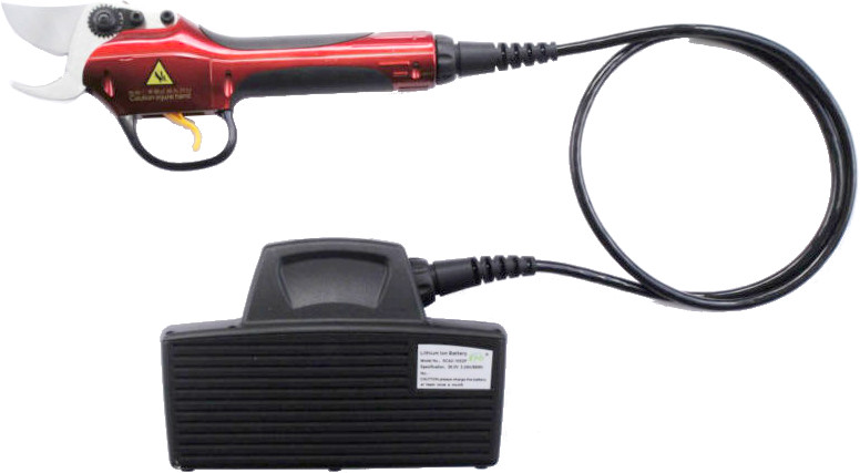 Portable electric pruning shear with 36V 4Ah Lion battery